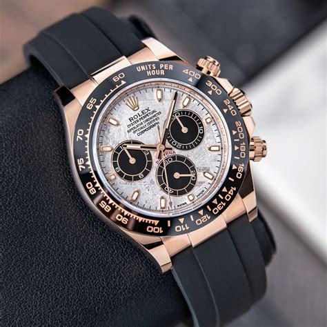 rolex cosmograph daytona rose gold leather strap|Rolex daytona white gold oysterflex.